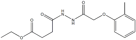 ethyl 4-{2-[(2-methylphenoxy)acetyl]hydrazino}-4-oxobutanoate Structure