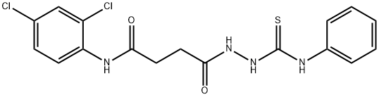 4-[2-(anilinocarbonothioyl)hydrazino]-N-(2,4-dichlorophenyl)-4-oxobutanamide Structure