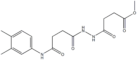 methyl 4-(2-{4-[(3,4-dimethylphenyl)amino]-4-oxobutanoyl}hydrazino)-4-oxobutanoate 结构式