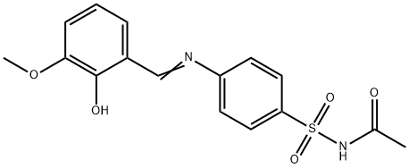 N-({4-[(2-hydroxy-3-methoxybenzylidene)amino]phenyl}sulfonyl)acetamide 结构式