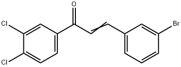 (2E)-3-(3-bromophenyl)-1-(3,4-dichlorophenyl)prop-2-en-1-one, 357163-57-6, 结构式