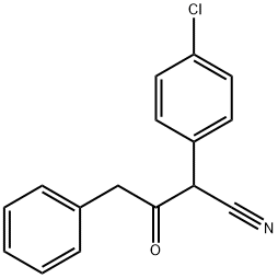 2-(4-chloro-phenyl)-4-phenyl-acetoacetonitrile Struktur