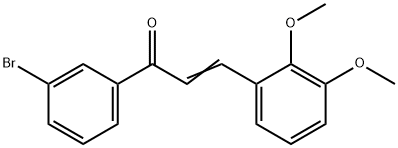 (2E)-1-(3-bromophenyl)-3-(2,3-dimethoxyphenyl)prop-2-en-1-one, 358656-12-9, 结构式