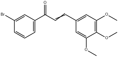 (2E)-1-(3-bromophenyl)-3-(3,4,5-trimethoxyphenyl)prop-2-en-1-one Struktur