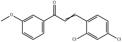 (2E)-3-(2,4-dichlorophenyl)-1-(3-methoxyphenyl)prop-2-en-1-one Structure