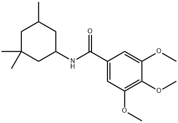 Benzamide,3,4,5-trimethoxy-N-(3,3,5-trimethylcyclohexyl)- Structure