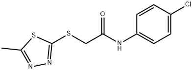 N-(4-chlorophenyl)-2-((5-methyl-1,3,4-thiadiazol-2-yl)thio)acetamide 结构式