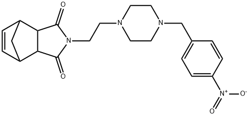 2-(2-(4-(4-nitrobenzyl)piperazin-1-yl)ethyl)-3a,4,7,7a-tetrahydro-1H-4,7-methanoisoindole-1,3(2H)-dione,361366-71-4,结构式