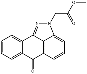 甲基 2-(6-氧亚基二苯并[CD,G]吲唑-2(6H)-基)醋酸盐, 361464-81-5, 结构式