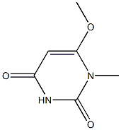 6-甲氧基-1-甲基嘧啶-2,4(1H,3H)-二酮,36161-39-4,结构式