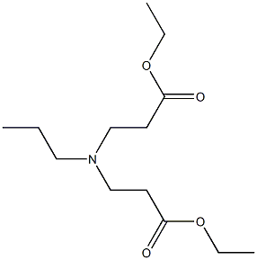 3-[(2-Ethoxycarbonyl-ethyl)-propyl-amino]-propionic acid ethyl ester Structure