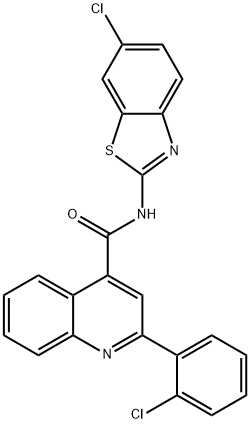 N-(6-chloro-1,3-benzothiazol-2-yl)-2-(2-chlorophenyl)quinoline-4-carboxamide Structure