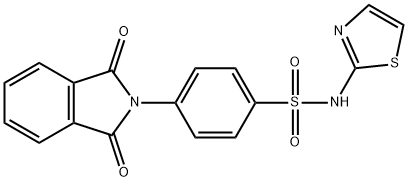 4-(1,3-dioxoisoindolin-2-yl)-N-(thiazol-2-yl)benzenesulfonamide 化学構造式