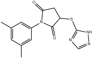 1-(3,5-dimethylphenyl)-3-(4H-1,2,4-triazol-3-ylsulfanyl)pyrrolidine-2,5-dione Structure