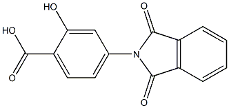 4-(1,3-dioxoisoindol-2-yl)-2-hydroxy-benzoic acid Struktur
