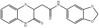 N-(benzo[d][1,3]dioxol-5-yl)-2-(3-oxo-3,4-dihydro-2H-benzo[b][1,4]thiazin-2-yl)acetamide Structure