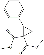 1,1-Cyclopropanedicarboxylic acid, 2-phenyl-, dimethyl ester Struktur