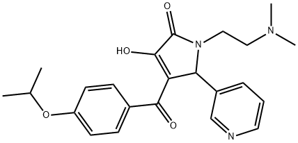 1-(2-(dimethylamino)ethyl)-3-hydroxy-4-(4-isopropoxybenzoyl)-5-(pyridin-3-yl)-1,5-dihydro-2H-pyrrol-2-one 结构式