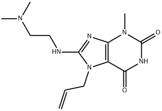 7-allyl-8-((2-(dimethylamino)ethyl)amino)-3-methyl-3,7-dihydro-1H-purine-2,6-dione 结构式
