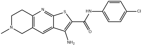 3-amino-N-(4-chlorophenyl)-6-methyl-7,8-dihydro-5H-thieno[2,3-b][1,6]naphthyridine-2-carboxamide Structure