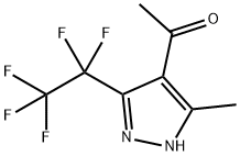 1-(5-methyl-3-(perfluoroethyl)-1H-pyrazol-4-yl)ethanone Struktur