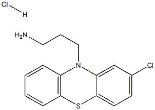 3-(2-chlorophenothiazin-10-yl)propan-1-amine hydrochloride 结构式