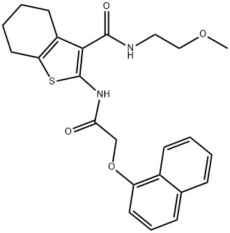 N-(2-methoxyethyl)-2-(2-(naphthalen-1-yloxy)acetamido)-4,5,6,7-tetrahydrobenzo[b]thiophene-3-carboxamide Structure