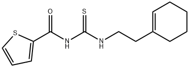 N-({[2-(1-cyclohexen-1-yl)ethyl]amino}carbonothioyl)-2-thiophenecarboxamide 结构式