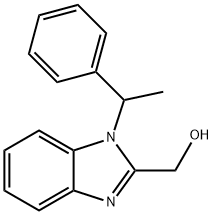 1-(1-苯基乙基)-1H-苯并咪唑-2-基]甲醇, 380551-61-1, 结构式