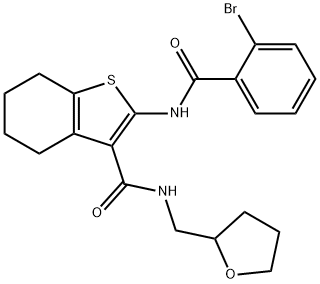 2-(2-bromobenzamido)-N-((tetrahydrofuran-2-yl)methyl)-4,5,6,7-tetrahydrobenzo[b]thiophene-3-carboxamide Structure