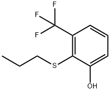 Phenol, 2-(propylthio)-3-(trifluoromethyl)- Structure