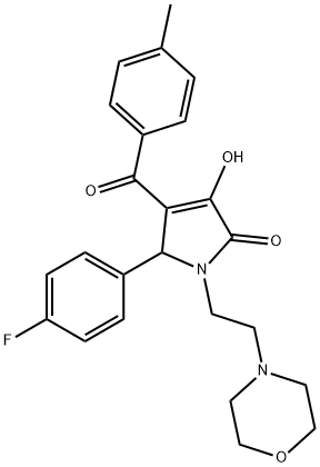 5-(4-fluorophenyl)-3-hydroxy-4-(4-methylbenzoyl)-1-(2-morpholinoethyl)-1,5-dihydro-2H-pyrrol-2-one Structure