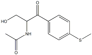 Acetamide,N-[1-(hydroxymethyl)-2-[4-(methylthio)phenyl]-2-oxoethyl]- 化学構造式