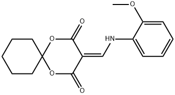 3-(((2-methoxyphenyl)amino)methylene)-1,5-dioxaspiro[5.5]undecane-2,4-dione|