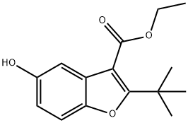 ethyl 2-(tert-butyl)-5-hydroxybenzofuran-3-carboxylate Struktur