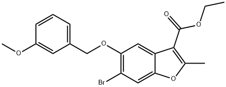 ethyl 6-bromo-5-((3-methoxybenzyl)oxy)-2-methylbenzofuran-3-carboxylate|