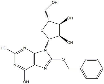 Xanthosine,8-(phenylmethoxy)- (9CI),3868-37-9,结构式