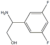 2-AMINO-2-(3,5-DIFLUOROPHENYL)ETHAN-1-OL 化学構造式