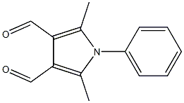 2,5-dimethyl-1-phenylpyrrole-3,4-dicarbaldehyde Struktur