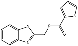 benzo[d]thiazol-2-ylmethyl thiophene-2-carboxylate 化学構造式