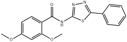 2,4-dimethoxy-N-(5-phenyl-1,3,4-thiadiazol-2-yl)benzamide Structure