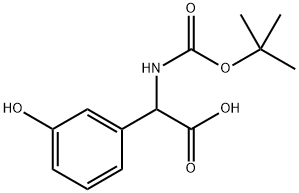 N-BOC-RS-3-羟基苯甘氨酸, 39274-53-8, 结构式