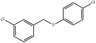 1-クロロ-3-[(4-クロロフェニル)スルファニルメチル]ベンゼン 化学構造式