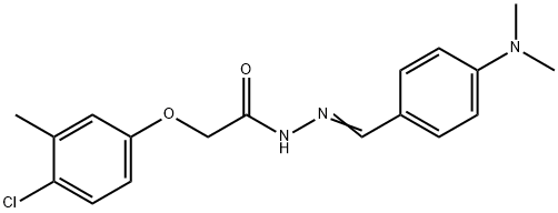 2-(4-chloro-3-methylphenoxy)-N'-[4-(dimethylamino)benzylidene]acetohydrazide,394669-45-5,结构式