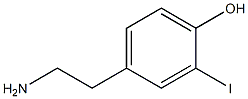 Phenol, 4-(2-aminoethyl)-2-iodo- Struktur