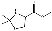 4-Thiazolidinecarboxylic acid, 2,2-dimethyl-, methyl ester,3963-75-5,结构式