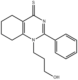 1-(3-hydroxypropyl)-2-phenyl-5,6,7,8-tetrahydroquinazoline-4(1H)-thione Structure