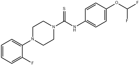 N-(4-(difluoromethoxy)phenyl)-4-(2-fluorophenyl)piperazine-1-carbothioamide Structure