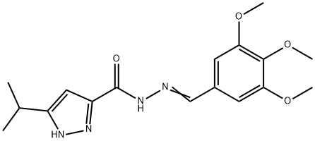 (E)-3-isopropyl-N-(3,4,5-trimethoxybenzylidene)-1H-pyrazole-5-carbohydrazide Structure