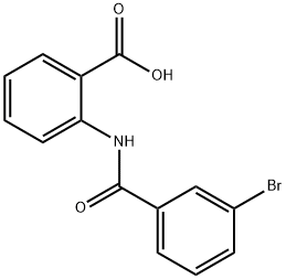 2-(3-溴苯甲酰胺基)苯甲酸 结构式